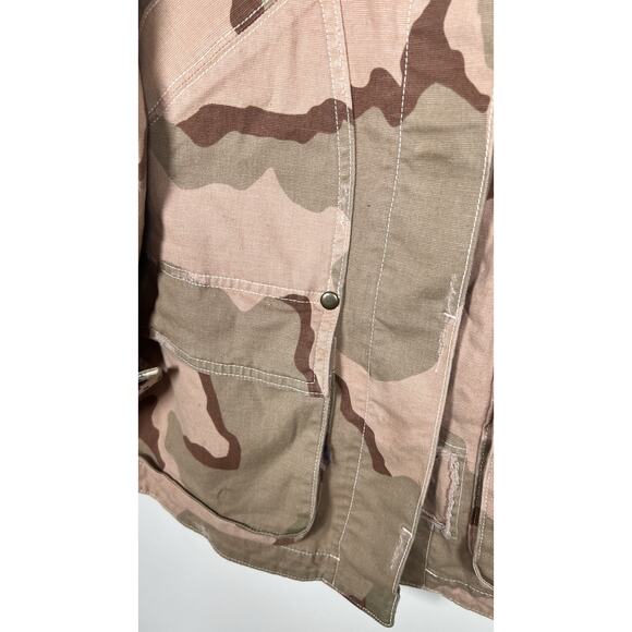 Anthropologie Lida Utility Pink Distressed Camo Canvas Jacket Size Small - Picture 8 of 13